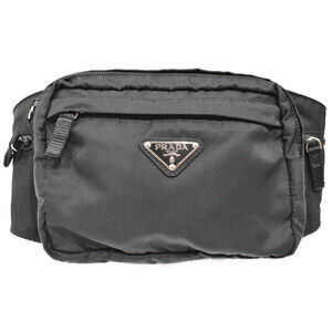 Prada belt bag black waist Body Bum Crossbody Bag Black